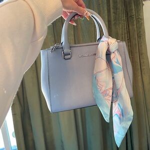 Blue MK Cross Body Purse FLAW